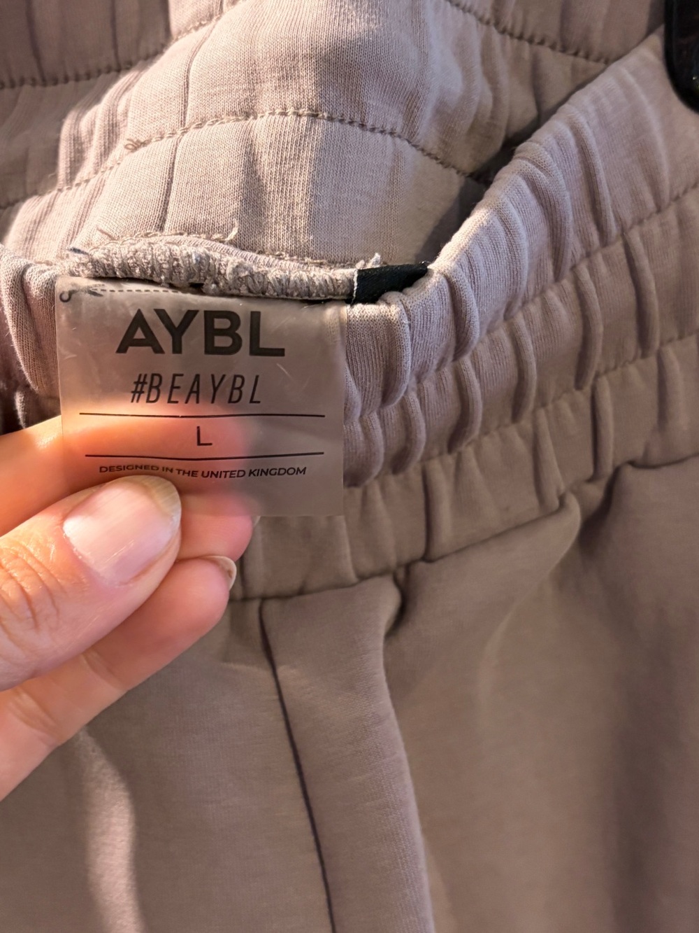 AYBL Elastic-Waist Taupe Jogger Pants - Picture 2 of 3